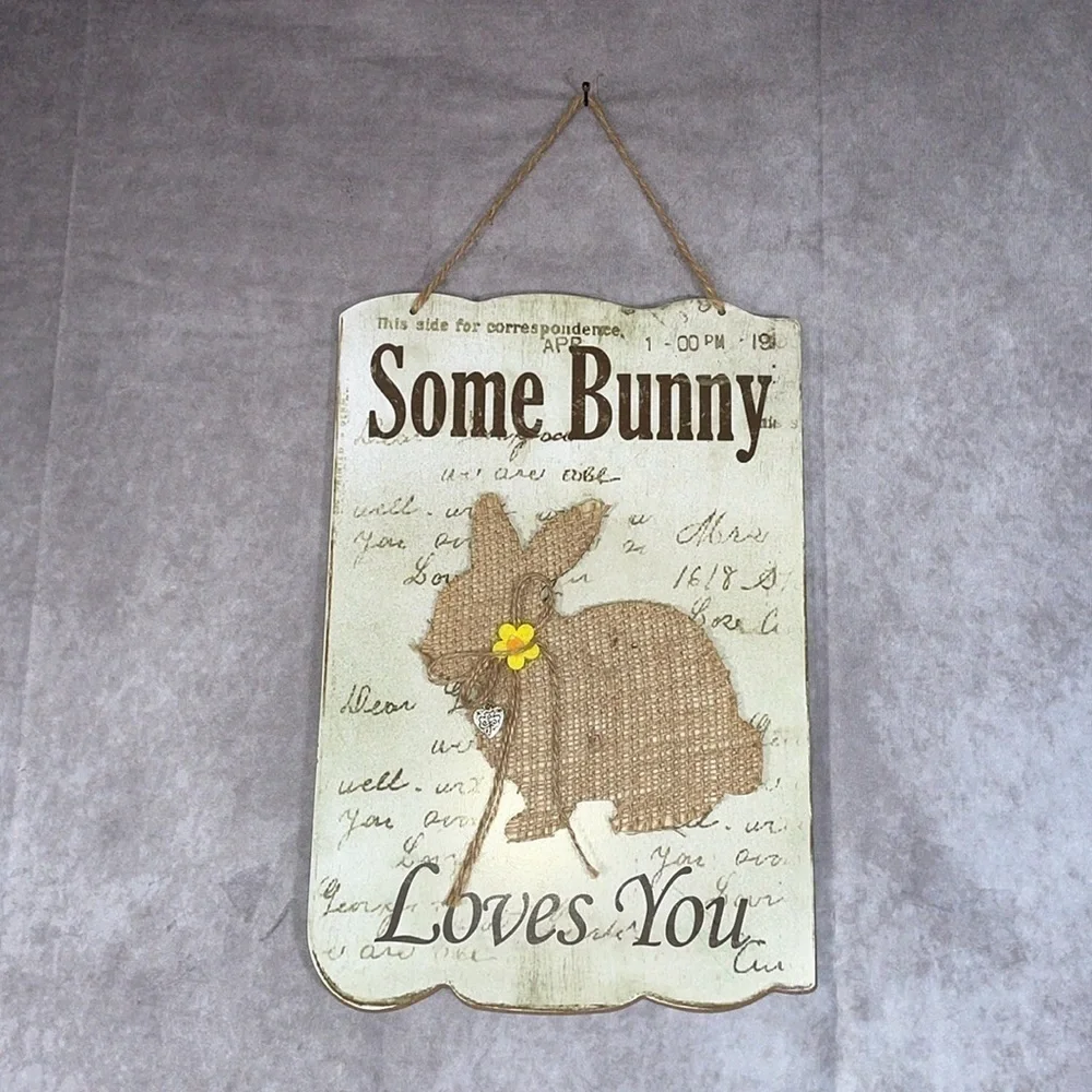 Some Bunny Loves You Easter Bunny Hanging Sign | Spring Easter NWT